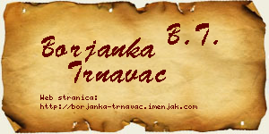 Borjanka Trnavac vizit kartica